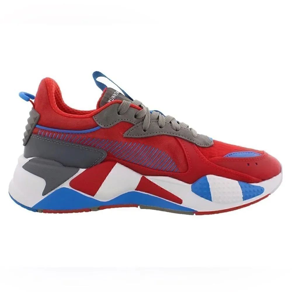 Puma Rs x Retro Red Steel Gray Indigo Sneakers Size 10.5